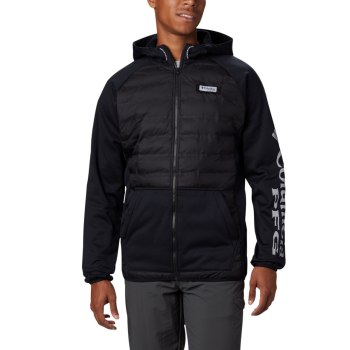 Columbia PFG Terminal Hybrid Insulated, Sudaderas Con Capucha Negros Para Hombre | 061598-YDH